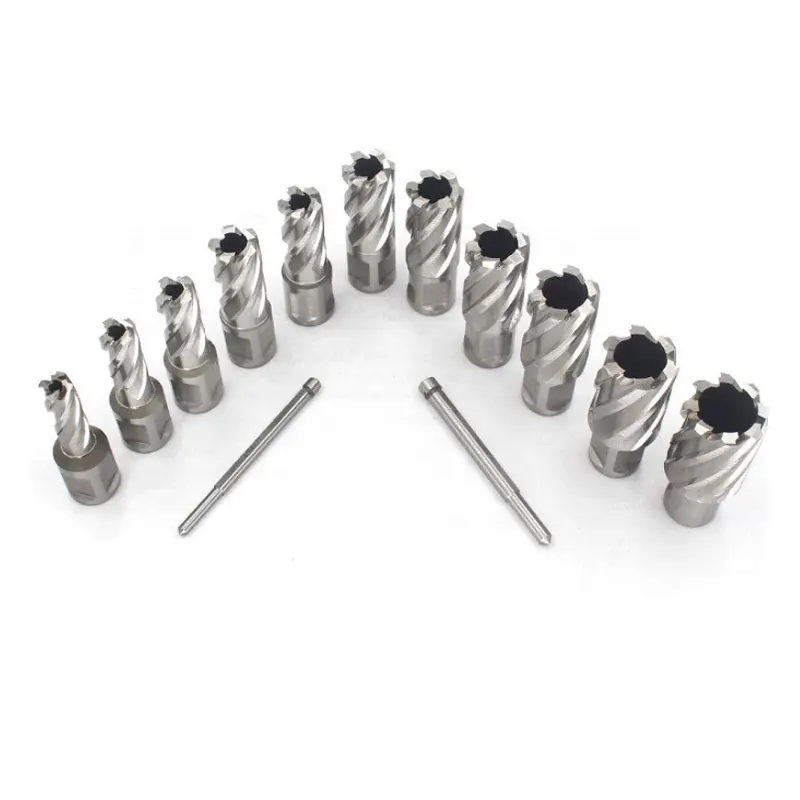 HSS Rings ch neider Magnet kern bohrer Set mit Weldon Schaft zum Bohren von Edelstahl Aluminium Einfacher und schneller Hand bohrer