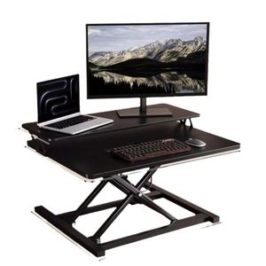 Tinggi Adjustable berdiri meja konverter Laptop kecil Gas Spring Desktop duduk berdiri stasiun kerja dengan <span class=keywords><strong>Keyboard</strong></span> <span class=keywords><strong>Tray</strong></span> untuk kantor - Product Image 2