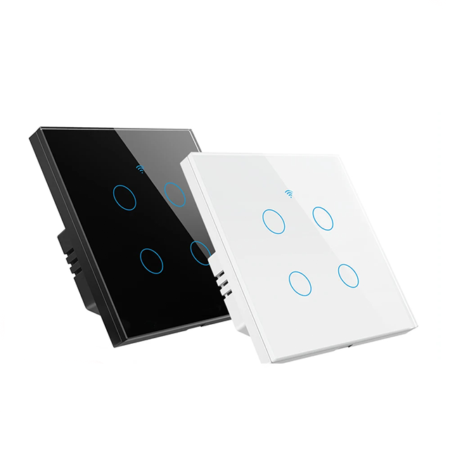 Smart Switch EU WiFi Smartlife Neutral Wire/No Neutral Wire Touch Light Switch 220V Works With Alexa Google Home 1/2/3/4 Gang
