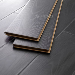 Parquet en chêne massif noir pur et blanc pur pour décoration intérieure professionnelle, installation par système de clic, idéal pour salon - Product Image 1