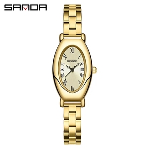 Reloj Sanda 1123, el Más Vendido para Mujer, Reloj de Pulsera Simple, Conjunto de Relojes de Moda Elegantes, Reloj de Cuarzo <span class=keywords><strong>Dorado</strong></span> de Lujo para Mujer, Reloj Deportivo de Pulsera - Product Image 1