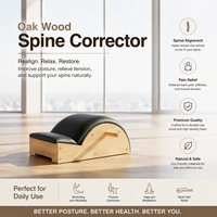 Correcteur de posture en bois de chêne robuste pour Pilates, équipement de fitness pour la correction de la colonne vertébrale en gros