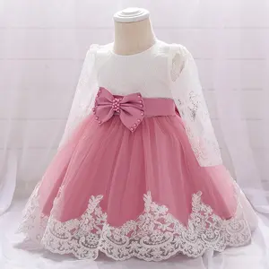 Anhui 고품질 레드 핑크 샴페인 컬러 프릴 베이비 드레스 키즈 Strapless 의류 도매 아름다운 모델 드레스