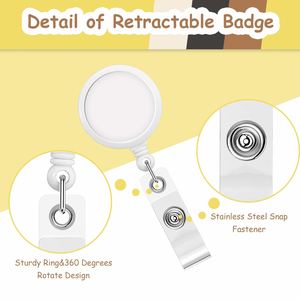Lanyards With Logo Custom and Id Sublimation Blank Name Badge Reel <b>Retractable</b> Holder Belt Clip Bulk Pin Badges - Product Image 4