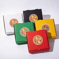 Boîte à pizza pliable imperméable de qualité export, personnalisée 27*27*4.5cm, logo imprimé, boîtes en carton kraft écologiques et résistantes