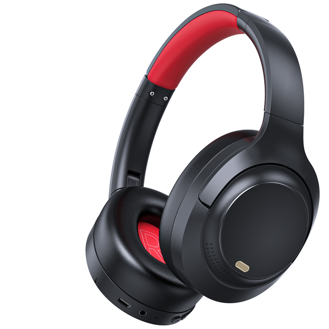 Eson ANC Wireless Over-Ear Headphones Microphone for 5.4 Long Playtime USB Charging Sports Cushioned Pads for DJ Mobile