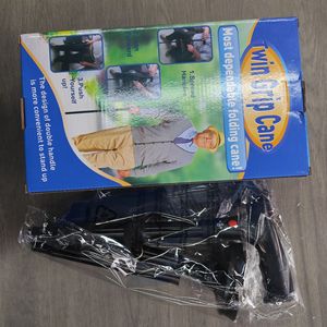 Canne télescopique pliable à double poignée avec lumière LED et embouts antidérapants pour la marche des personnes âgées - Product Image 1