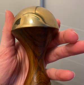 2 in 1 Gesicht mit Marma Tool Original Kansa Wand Ein ayurve disches Holzgriff-Gesichts-Fuß-und Körper massage gerät - Product Image 6