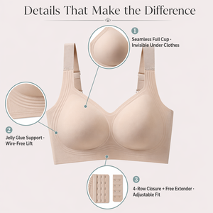 <span class=keywords><strong>Reggiseno</strong></span> minimizzatore moderno senza ferretto, traspirante, con spalline regolabili convertibili, taglie forti, coppe grandi, supporto completo per donna - Product Image 4
