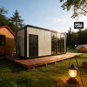 Casa Prefabricada Moderna con Paneles Sándwich WELLCAMP, Resistente al Fuego, Impermeable, Ligera, Fácil Instalación, para Uso en Hoteles, Cocheras y Dormitorios - Product Image 2
