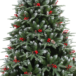 Exquisite and Beautiful Green Spray Painted Christmas Trees with Snowflakes and <strong>Pine</strong> <strong>Cones</strong> Wholesale - Product Image 2