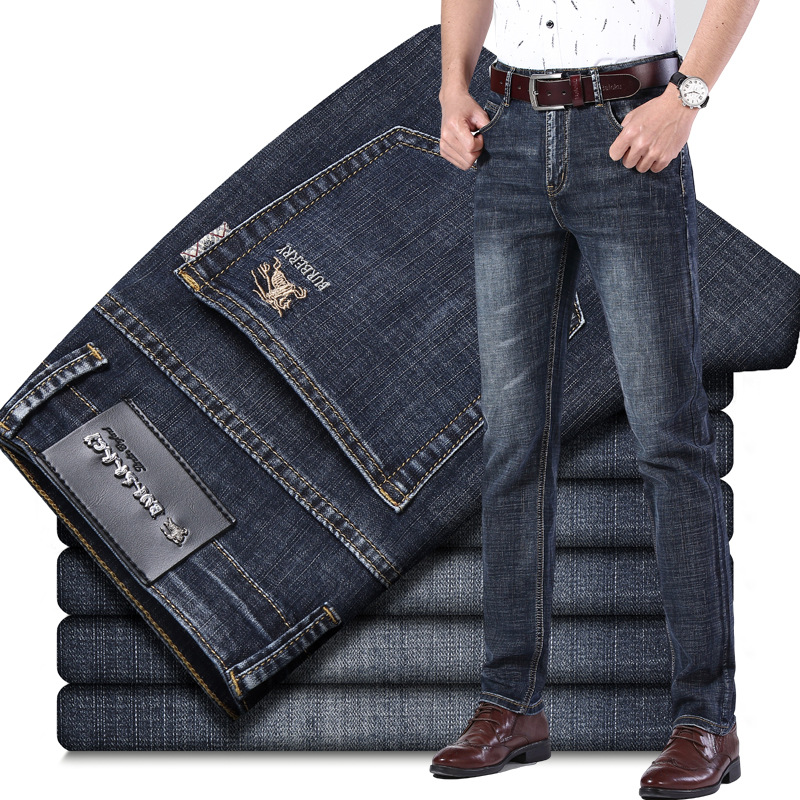 Pantalones vaqueros clásicos grises para hombre, Jeans elásticos finos de  corte elástico, estilo clásico informal de negocios, primavera y verano,  2022, 2021 - ACAPULCO SHOP
