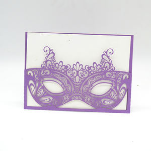 Invitations de poche découpées au laser pour Quinceañera, mariage, bal de promo, mascarade, style vintage, papier perlé pour les fêtes de remise de diplôme et d'<span class=keywords><strong>anniversaire</strong></span> - Product Image 3