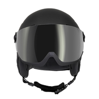 Casque de ski intégral MOON personnalisé avec logo, technologie In-Mold, certifié CE, unisexe, couleur noire, protection de la tête pour l'hiver, vente en gros