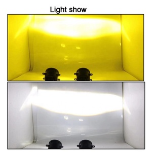 New 2pcs LED Fog Light Assembly LED DRL Car Universal Type 5000K-6000k LED Fog Lens Headlight Assembly 3 in 1 Fog Lights - Product Image 6