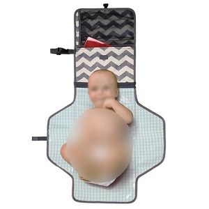 Bolsa de Viaje Ligera para Cambiar Pañales, Bolsa de Almacenamiento Multiusos con Colchoneta Inflable de Espuma para Cambiar Pañales de Bebé - Product Image 2