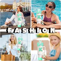 Lot de 8 accessoires pour gobelet de 40 oz : poignée, embout de paille, couvercle, base de protection, bouchon anti-déversement, poignée (gobelet non inclus)