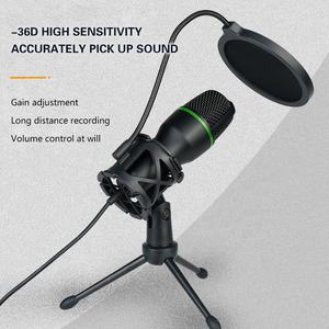 Clavax CLLM-ME4 USB Microphone de jeu RGB lumières éblouissantes ordinateur k enregistrement de chanson téléphone portable diffusion en direct - Product Image 6