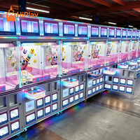 Machine de jeu d'arcade de luxe à griffes pour la remise de prix, avec vitrine de présentation de boîtes surprises, pour centre de divertissement familial