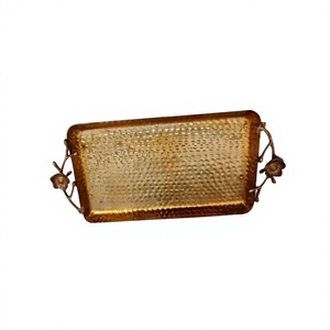 Bandeja de diseño Vintage, bandeja decorativa de Metal de la mejor calidad para servir alimentos, bandeja para mesa de té y café, accesorios de utensilios de cocina a la venta - Product Image 1
