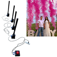 Canon à poudre électrique pour révélation du sexe du bébé en extérieur, machine à fumée colorée, effet de tempête de poussière rose ou bleue magique