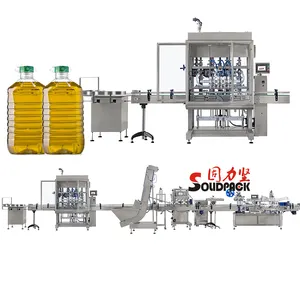 Solidpack – ligne de Production entièrement automatique, 4/6/8/10 têtes, huile alimentaire de cuisson, huile de tournesol, ghee, machine de remplissage