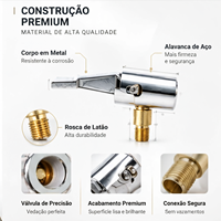 Valve d'air à clipser robuste en métal avec verrouillage de sécurité, connecteur de valve de gonflage, taille de port 3/8, pour gonflage de pneus