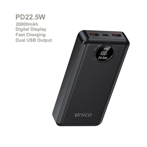 Unico 20000mAh 22.5W ngân hàng điện chống cháy PC + ABS thông minh và an toàn Sạc nhanh hiệu quả và tiết kiệm thời gian ngân hàng điện - Product Image 3