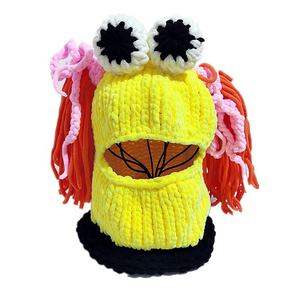 Masque <span class=keywords><strong>de</strong></span> capuche en laine tricotée à la main, drôle et créatif, cornes <span class=keywords><strong>de</strong></span> diable, <span class=keywords><strong>bonnet</strong></span> monstre, couvre-<span class=keywords><strong>casque</strong></span> <span class=keywords><strong>de</strong></span> <span class=keywords><strong>moto</strong></span> intégral, cagoule, chapeau au crochet - Product Image 3