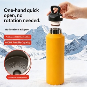 Tasse thermique isolée sous vide en acier inoxydable 316L, isolation de 24 à 36 heures, grande capacité portable pour les sports de plein air, utilisation à une main - Product Image 5