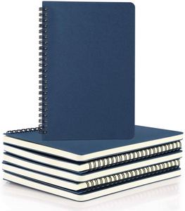 <b>A4</b> Spiral Ruled Leather Lined Custom Color Travel Writing Students College Office Business Subject <b>Diary</b> Notebooks - Product Image 1
