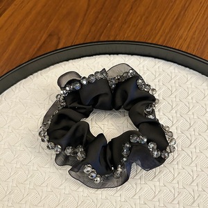 Serre-tête en satin fait main avec bordure en cristal, style coréen, 9 cm, accessoire de mode pour femme, usage quotidien - Product Image 4