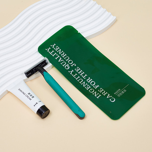 Kit de salle de bain jetable pour hôtel, gîte, maison d'hôtes et spa, rasoir en acier inoxydable, exfoliant à injection de colle, modèle JDCQ-033, AUTRE - Product Image 1