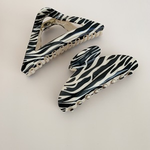 Vintage Unisex Hair Claws Clip Accessories Leopard Zebra Checker Plastic <b>Resin</b> Glossy Daily Hair Claw - Product Image 2