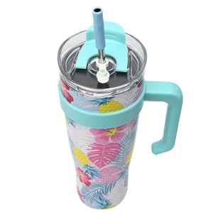 Tùy Chỉnh Thiết Kế Đầy Đủ In Ấn Thép Không Gỉ 40Oz Cốc Chân Không Cách Nhiệt Du Lịch Mug Với Rơm Nắp Với Xử Lý - Product Image 3