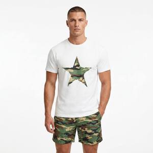 Conjunto Deportivo Personalizado al por Mayor para Hombre, Estilo Urbano Y2K, Estampado Gráfico de Estrellas, Textura Desértica, en Algodón Grueso - Product Image 3