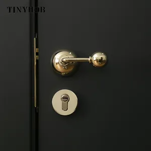 Serratura della <span class=keywords><strong>porta</strong></span> in oro <span class=keywords><strong>per</strong></span> la serratura interna in ottone <span class=keywords><strong>per</strong></span> la casa in legno maniglie delle porte serrature <span class=keywords><strong>per</strong></span> la sicurezza domestica - Product Image 5