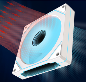 พัดลมระบายความร้อนซีพียู Prism รุ่นที่ 4 Infinity Mirror ขนาด 12 ซม. พัดลมระบายความร้อนสำหรับคอมพิวเตอร์ตั้งโต๊ะขนาด 120 มม. พัดลมระบายความร้อนสำหรับเคสคอมพิวเตอร์เกมมิ่งพีซี - Product Image 2