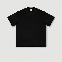 Kustomisasi pabrik kaus kelas berat Streetwear 300 Gsm kaus uniseks T Shirt ukuran besar bahu jatuh kaus berat