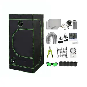 High quality indoor grow room supplies cheap hydroponic medical plant 4x4 indoor small grow tent kits grow box complete