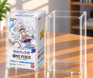 Estuche de exhibición de acrílico con tapa magnética para <span class=keywords><strong>One</strong></span> <span class=keywords><strong>Piece</strong></span> Card Game, la mejor caja de refuerzo premium Vol.2 PRB-02, 5 mm de grosor, impermeable - Product Image 2