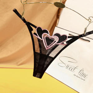 Bragas de mujer de gran oferta, bragas de encaje con patrón de amor, bragas de Tanga sin cuentas en la entrepierna para mujer al por mayor - Product Image 6