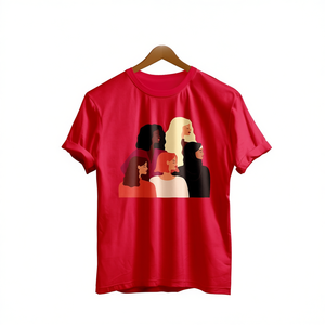 T-shirt con grafica Empowered Women per donna, 100% cotone, girocollo, casual, manica corta, per tutte le stagioni, stampa digitale - Product Image 1