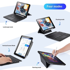 เคสป้องกันแท็บเล็ตแบบพับได้หลายมุม แยกส่วนได้ พร้อมคีย์บอร์ดแม่เหล็กไร้สาย <span class=keywords><strong>3</strong></span> in 1 สำหรับ iPad 10.2 Pro 11 - Product Image 1
