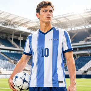 <span class=keywords><strong>Maillot</strong></span> <span class=keywords><strong>de</strong></span> football rayé moderne <span class=keywords><strong>personnalisé</strong></span> avec tissu haute performance pour les académies <span class=keywords><strong>de</strong></span> jeunes - Product Image 1
