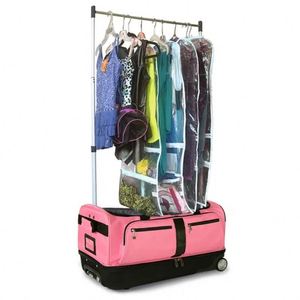 BSCI Lightweight Travel <b>Bag</b> with Rolling Garment Duffle <b>for</b> <b>Costumes</b>, Polyester <b>Dance</b> <b>Bag</b>, and Handy Garment Rack - Product Image 1