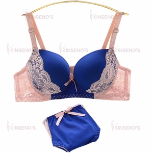 Của phụ nữ cộng với kích thước panty với phù hợp với ren trang trí áo ngực và quần lót ngắn gọn thiết lập - Product Image 5