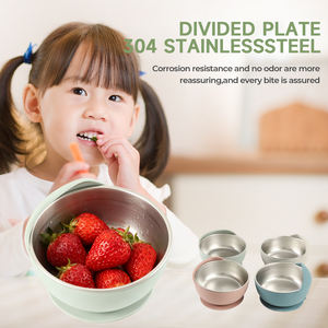 Recipientes para Bebés de Acero Inoxidable 304 Aptos para Lavavajillas, con Cubierta de Silicona Extraíble, Recipientes para Snacks para Niños Pequeños - Product Image 2