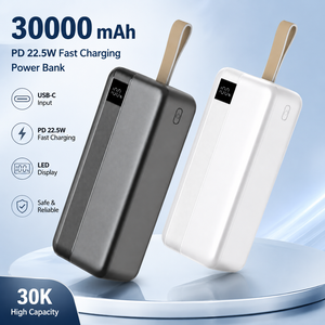 แบตสำรองทนทาน 30000 มิลลิแอมป์ชั่วโมง ชาร์จเร็ว ความจุสูง PD 22.5W ช่องเสียบ USB-C ช่องเสียบ LI-Polymer <span class=keywords><strong>3K</strong></span> ช่องเสียบอเนกประสงค์ ABS - Product Image 2