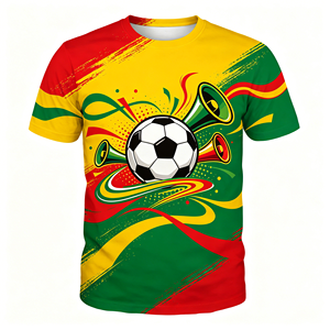 Camiseta Deportiva de Manga Corta con Estampado 3D de Fútbol, Cómoda, Ligera y Transpirable, de Primera Calidad, para Amantes del Deporte - Product Image 3